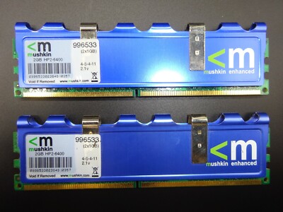 Mushkin Enhanced 2GB (2x1GB) DDR2 996533 HP2-6400 4-5-4-11 2.1V #R621