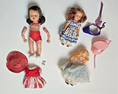 Vintage 1950’s 8” Nancy Ann Muffie Walker Doll Needs Restrung 5" Storybook dolls