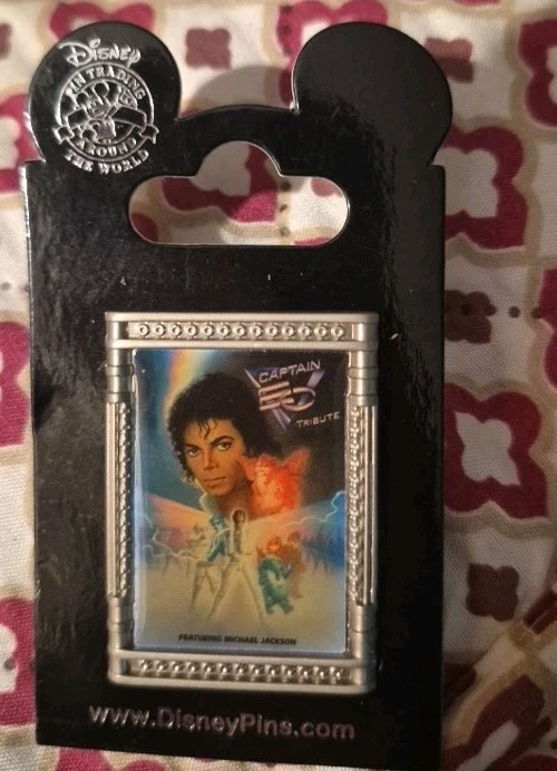 2010 Disney Michael Jackson Captain EO Logo Attraction Ride Poster Pin - CARDED