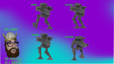 Stiletto Alternate Mech Model For Battletech 6mm-10mm-15mm RLWS