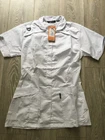 white tunic healthcare top, hospital dentist carer nhs vet uniform size small