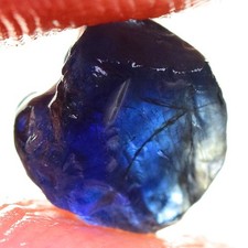 BEAUTIFUL 2.10ct UNHEATED BLUE SAPPHIRE ROUGH NATURAL100% NR!
