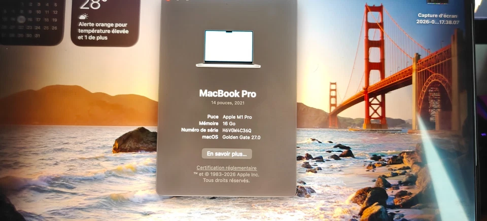 MacBook Pro 14 M1 Pro, photo 1 sur 5