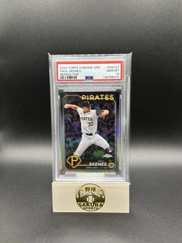 2024 Topps Chrome Update Paul Skenes RC Refractor #USC27 PSA 10 GEM MT Pirates