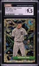 Marketplace image: 2025 Topps Chrome Cosmic Superfractor Jackson Jobe ROOKIE 1/1 #142 CGC 9.5 MINT+