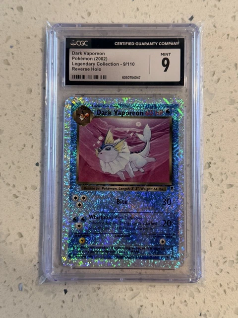 Pokémon Legendary (Collection) Dark Vaporeon 9/110 Reverse Holo CGC 9 English