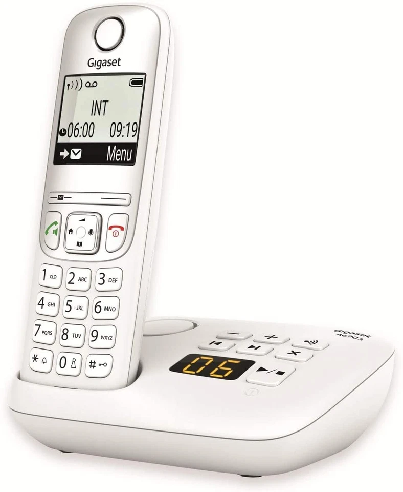 Gigaset A690 A Schnurlostelefon mit Anrufbeantworter weiß "wie neu"