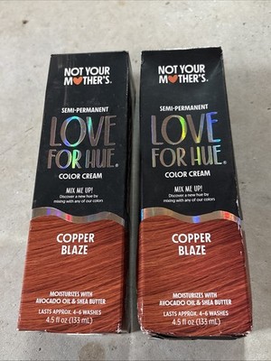 2PK Not Your Mothers Semi Permanent Love For Hue Color Cream ~ COPPER BLAZE