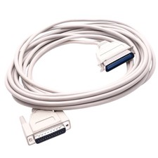 Centronics Shielded Parallel Cable for Printer, DB25M/CENT36M, 25ft Length