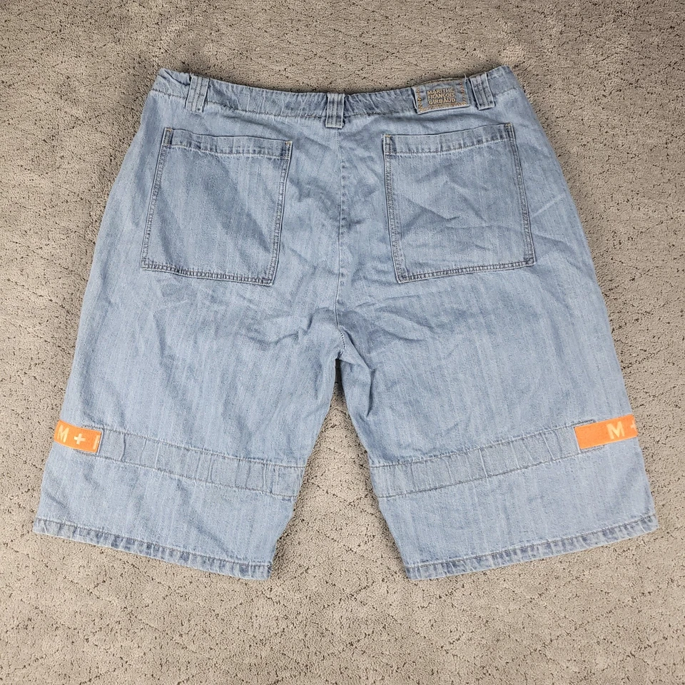 Pantalones Cortos Marithe Francois Girbaud Para Hombres 46 Azul Carga Cinta de Transporte Sueltos Ropa de Calle Foto 2 de 4