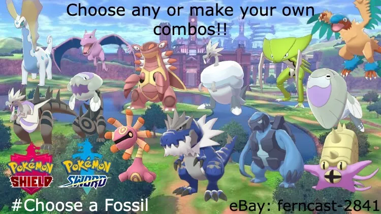 Pokemon Sword and Shield Choose a Shiny Fossil 6IV Battle Ready Fast  Delivery