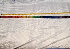 45" Hand Crafted Wooden Walking Stick/Staff-(RAINBOW DESIGN)