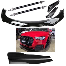 Front Bumper Lip Splitter Spoiler Body Kit Side Skirt For Audi A3 2000-2023
