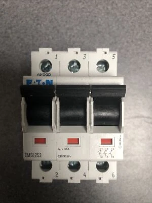 Eaton Memshield 3 EMS1253 125A 3-poliger Eingangsisolator Hauptschalter 125 AMP Gewinde