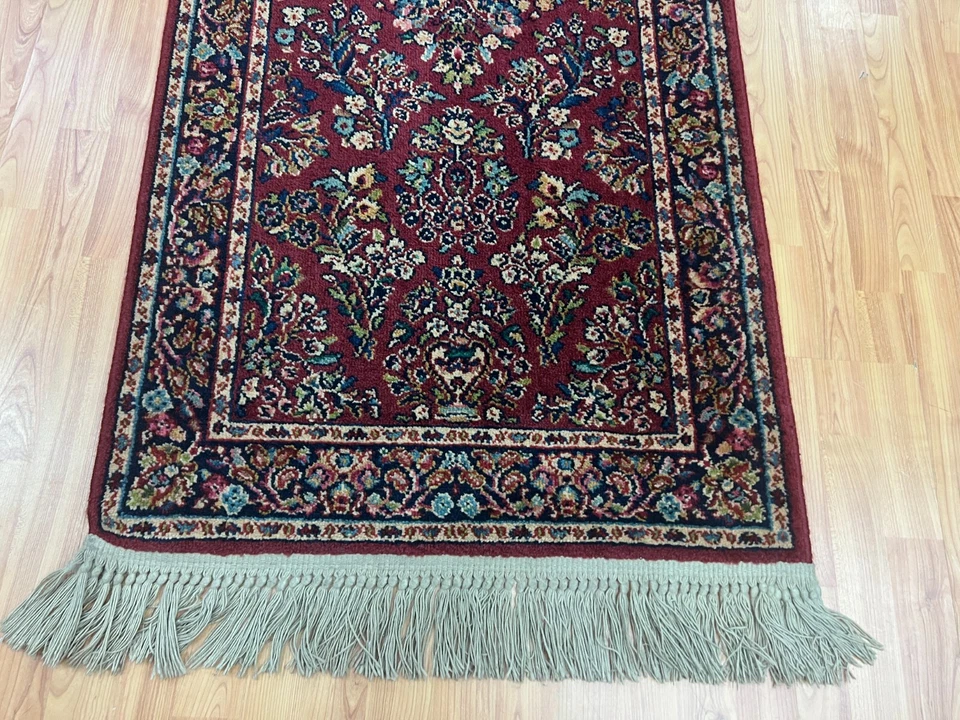 Alfombra oriental de 2'7" x 8'7" Karastan Sarouk diseño piso corredor - pila completa Foto 3 de 4