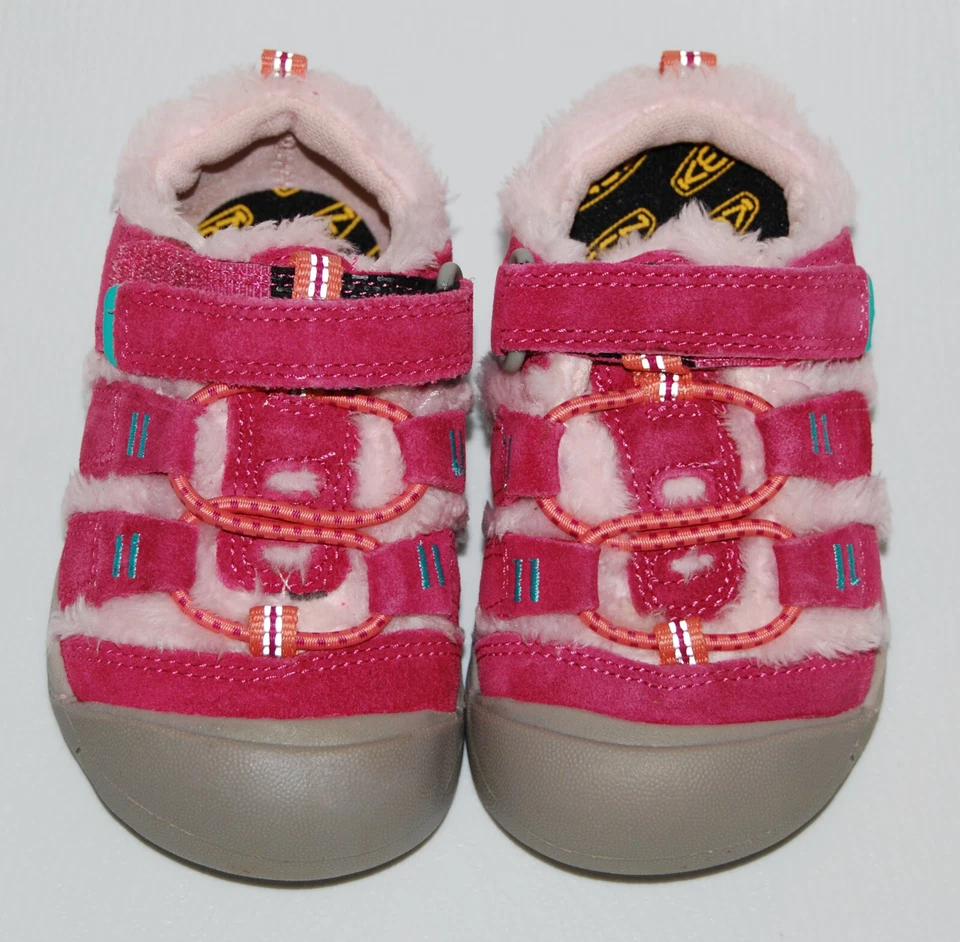 NIB KEEN Toddler Girls Fruit Dove Pink Newport Fleece Trim Sneaker Shoes sz 7 - Image 2 of 4