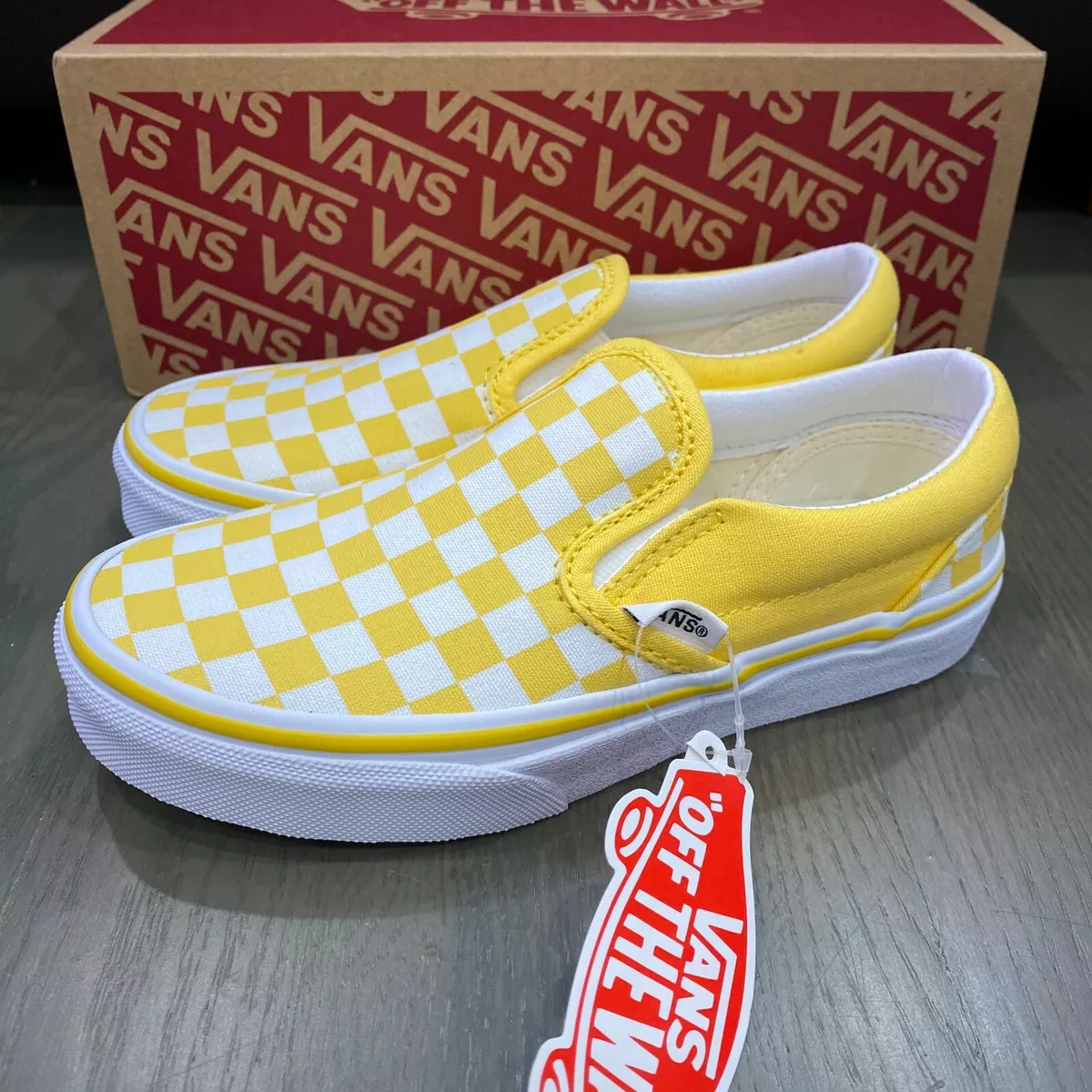 Vans Classic Slip - on - Checkerboard Golden Yellow