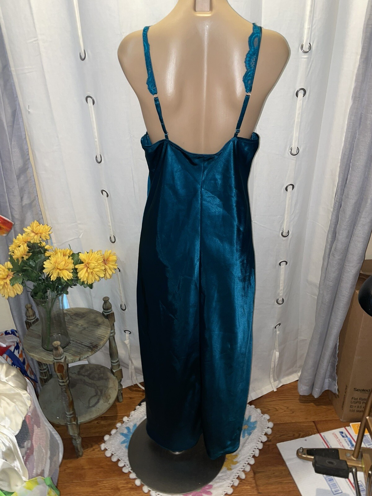 Victoria's Secret Satin & Lace Night Gown Slip Full … Gem