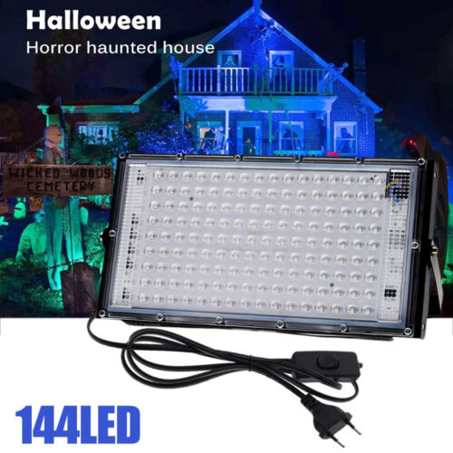 144LED Schwarzlicht UV Strahler Fluter Bühnenlicht Glow Party Scheinwerfer Dekor - Bild 3 von 9