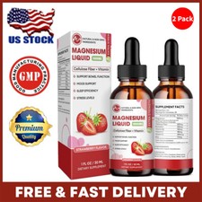 2x Magnesium Liquid Drops,1000MG Magnesium Glycinate  L-Threonine Mood Support