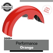 Performance Orange 19" Reveal Wrapper Hugger Front Fender Fit Harley Touring 09+