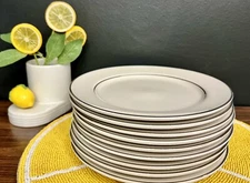 Homer Laughlin 03691191 Seville Platinum Line 9 Plate - Lot Of 9