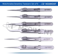 German  Steel watchmaker Repair Anti-static Jewelry Tweezers Pick-UP Tools Set