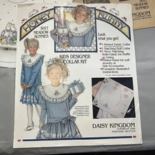 Daisy Kingdom 1988 Meadow Bunnies 5017 kids & doll designer Easter collar kit