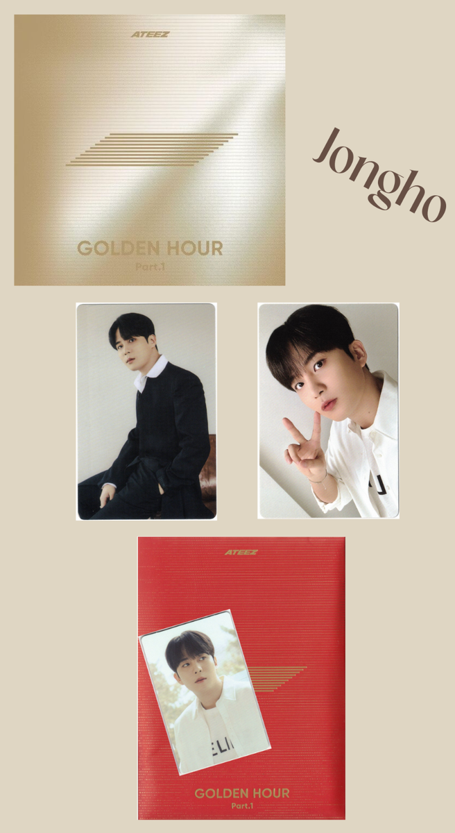 Ateez Jongho Golden Hour Part 1 Poca Version Original Photocards
