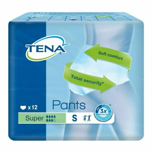 TENA PANTS SUPER SMALL 12 PULL ON UNDERPANTS INCONTINENCE AIDS - 793462 - Picture 1 of 4