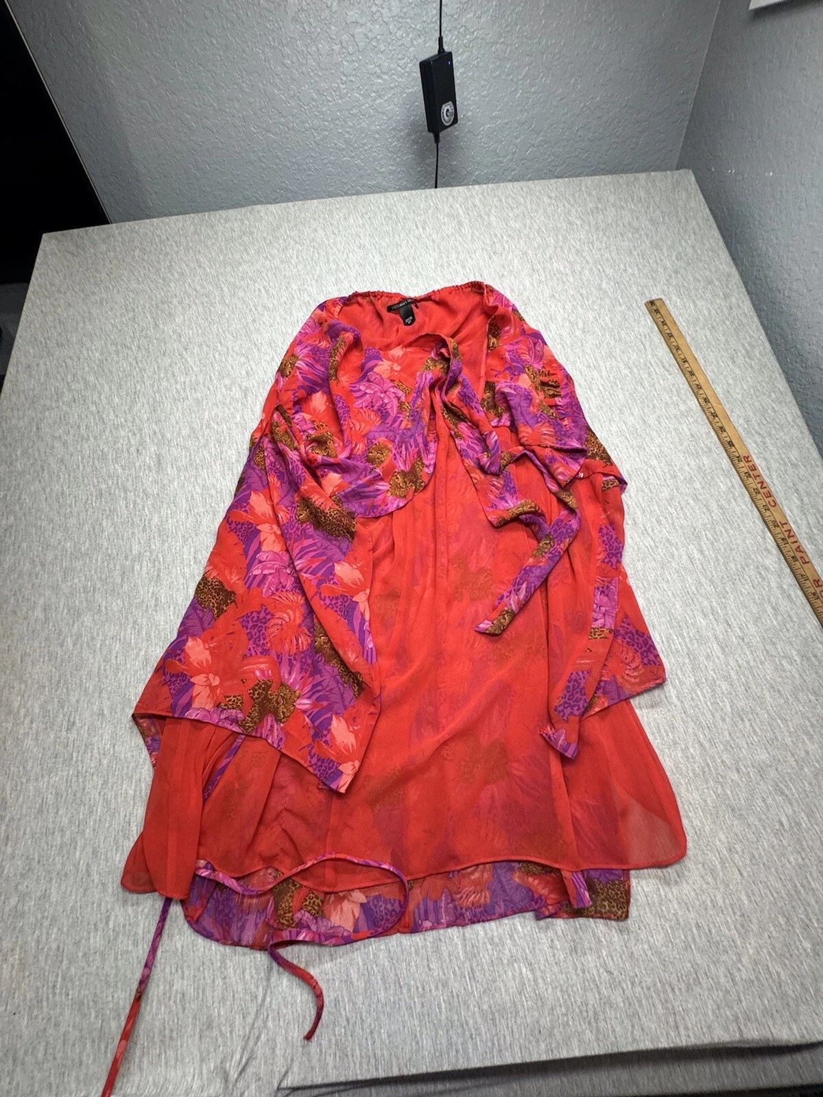 UNDERCOVER Victoria’s Secret Halter Vestito Avvolgente Rosso Ghepardo Leopardo Taglia S