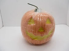 Vintage 1995 Candle Orange Jack-O-Lantern Halloween Décor Candle Sun It Corp
