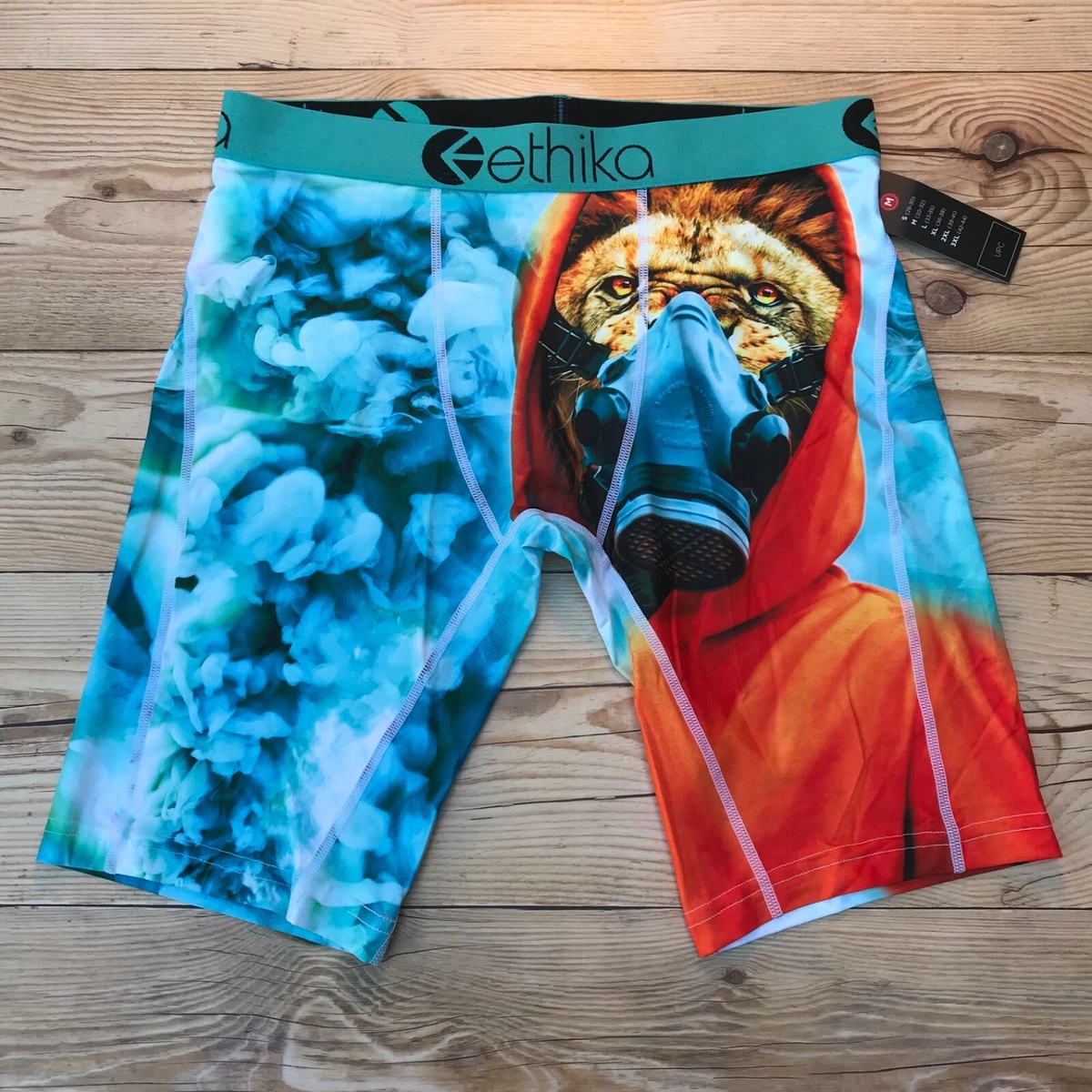 Ethika Boxer Briefs Aqua Shotgun Men’s Size Medium