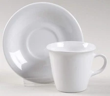 Corning Corelle White Narrow Rim  Demitasse Cup & Saucer 1976342