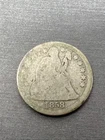 1858 seated liberty dime  #918