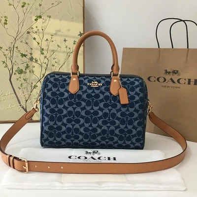 Coach Blue Signature Handbag for sale - eBay