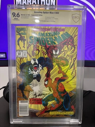 AMAZING  SPIDER-MAN # 362 (1992) CGC 9.6 "SIGNED" by BAGLEY !!! NEWSSTAND !!!