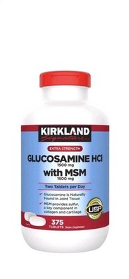 Kirkland Signature Extra Strength Glucosamine HCI 1500mg with MSM 375 Tablets