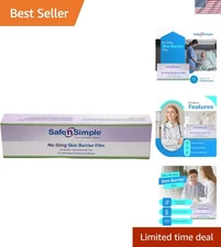 75 Alcohol-Free No Sting Skin Prep Wipes - 2" x 2" Hypoallergenic Protection