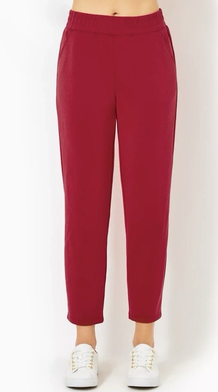 NWT Lilly Pulitzer Riley Pull-On Pant- Malbec Red- Size M-UPF 50+ Soft Stretch