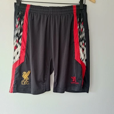 Liverpool Football Shorts LFC Soccer Warrior 2013 2014 Away Black YXL XLB - Image 1 of 4