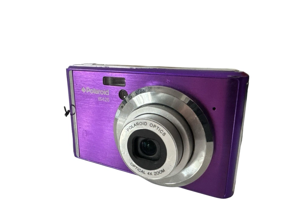 PURPLE POLAROID IS426 DIGITAL CAMERA 4X ZOOM 16.0MP WORKING - Image 3 of 4