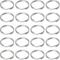 100 StüCk SchlüSselringe 15 Mm, Mini-Spaltringe Mit Doppelschlaufe, Metallringe