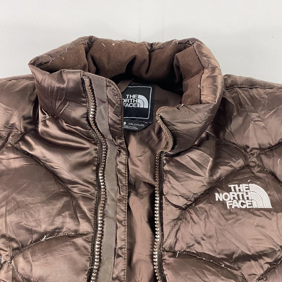 Chaqueta North Face Niñas Mediana Marrón 550 Puffer Acolchada Plumón de Ganso Invierno Cálida Foto 2 de 4