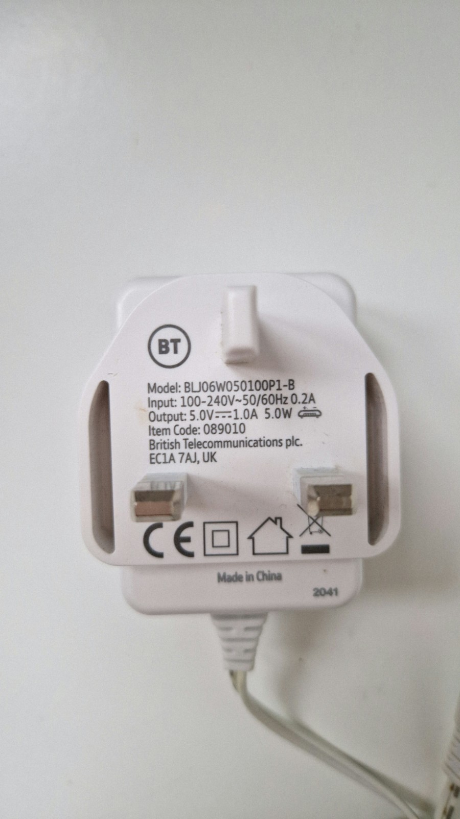 Genuine Replacement for BT AC Adapter 5V 1000mA  Baby Camera/ Monitor 6000