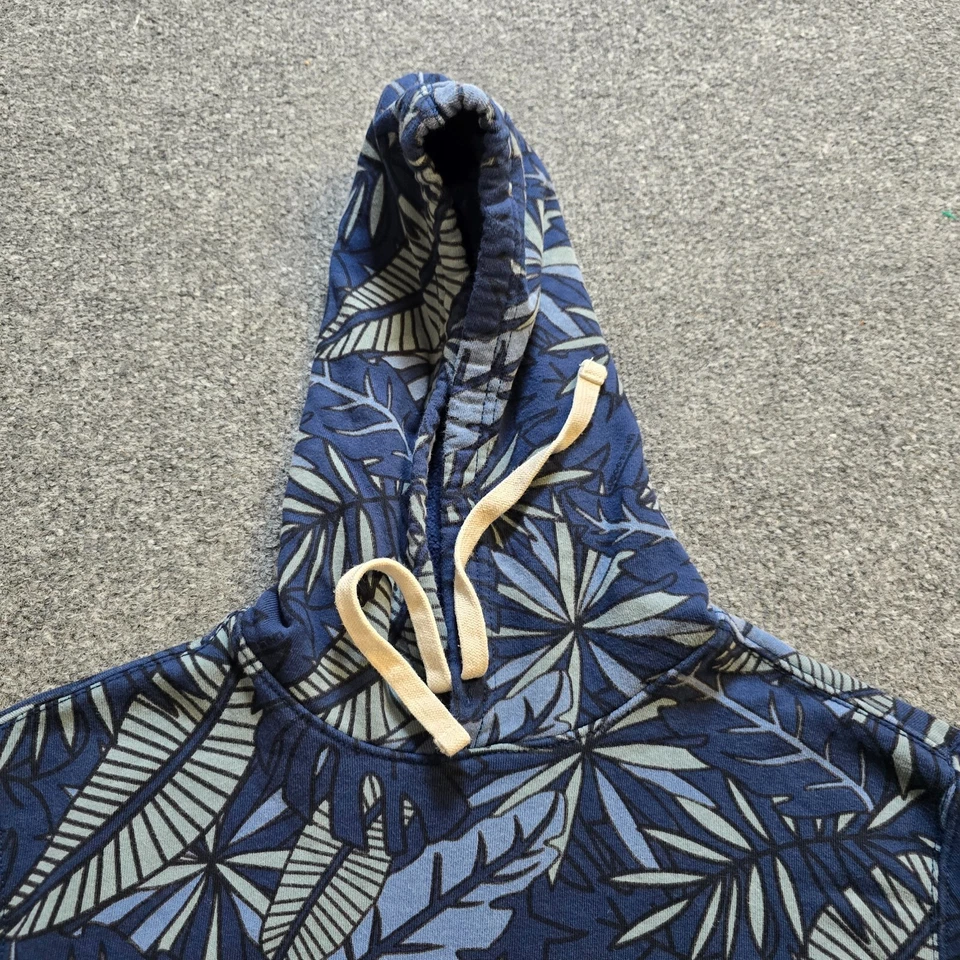 Suéter Life Is Good Mujer Talla XS Azul Floral Tropical Sudadera con Capucha Bolsillos Informal Foto 2 de 4