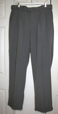 Vtg Dockers Dress-Slacks pants Gray Cuffed Pleated Stain Defender Men's 36X34
