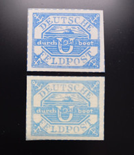 Deutsches Reich  Hela  1945  Feldpost u-Boot Marke 2 Farbvarianten....