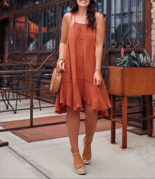 terracotta boho dress Free People Intimately Heat Wave Tunic size Lg. Brown Tank Color:White Gold it moves freely as Tailgate How to Choose the