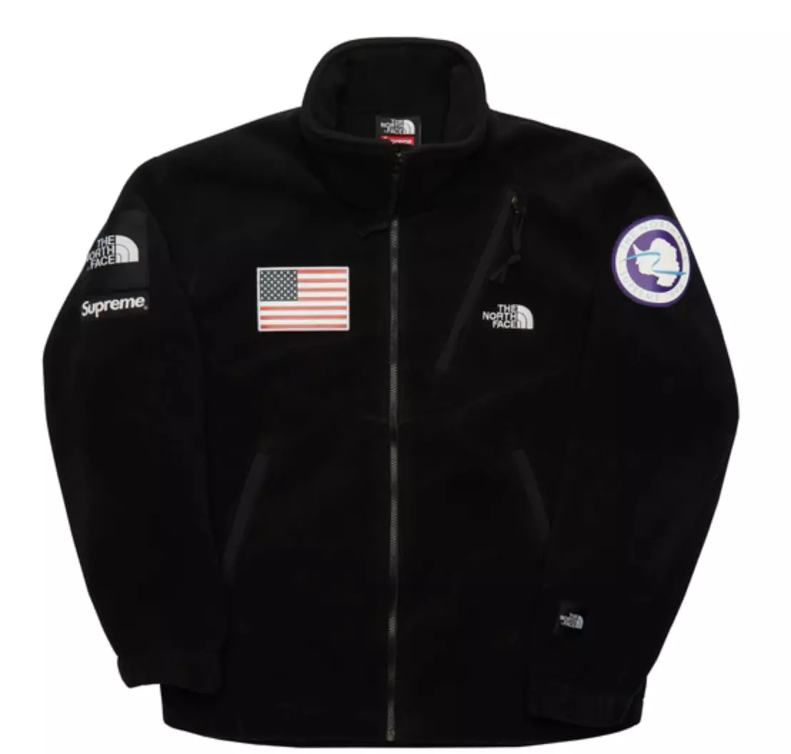 Supreme The North Face Trans Antarctica Expedition Fleece Jacket Black SS  NEW